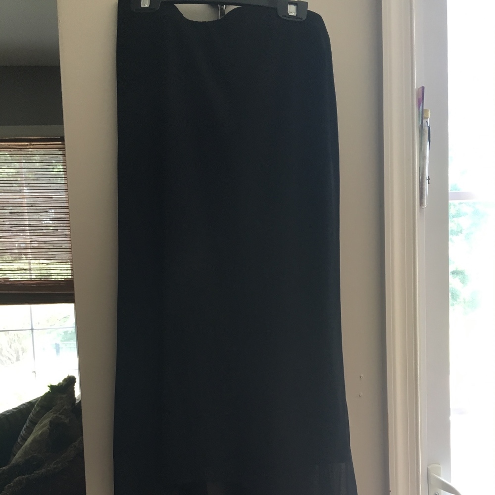 Orna Farho Paris Assymetrical Skirt w Chiffon Over
